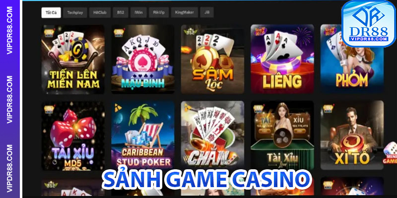 Điểm danh tất tần tật sảnh game Casino tại nhà cái DR88